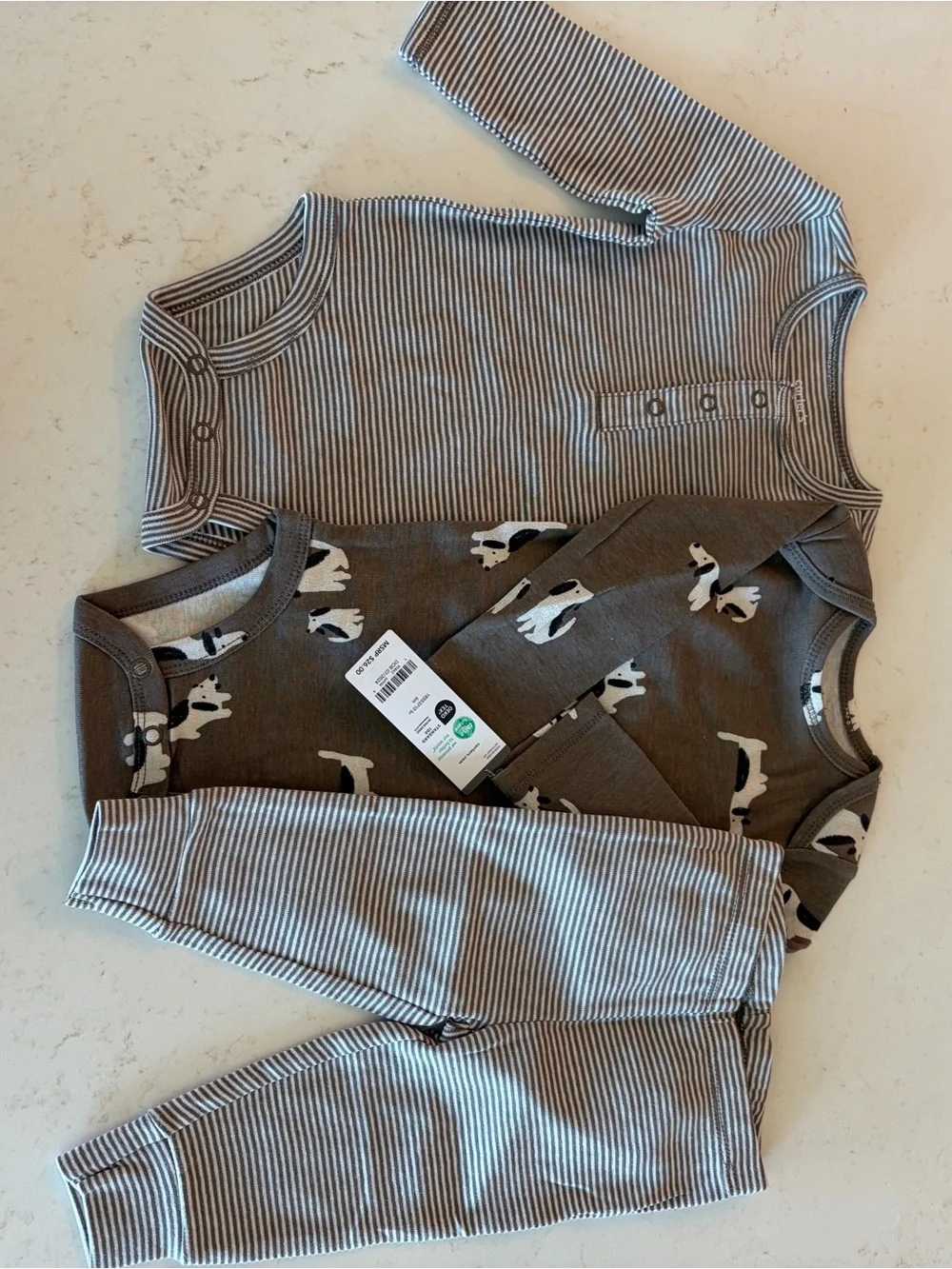Carter’s Three-Piece Set with Dog Print Onesie